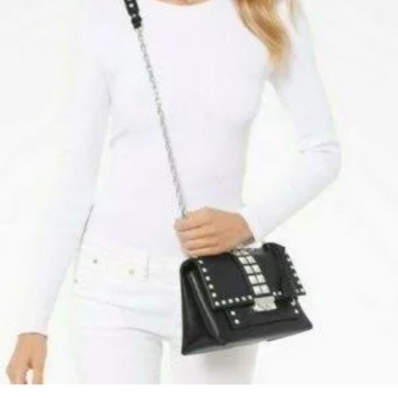 NWT MICHAEL Michael Kors Cici small with silver bling and lock and key - Picture 2 of 6